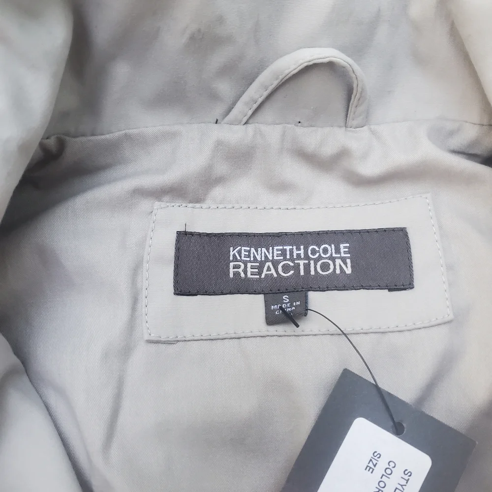 Kenneth Cole Reaction gray light zipper up jacket new with tags size sma…